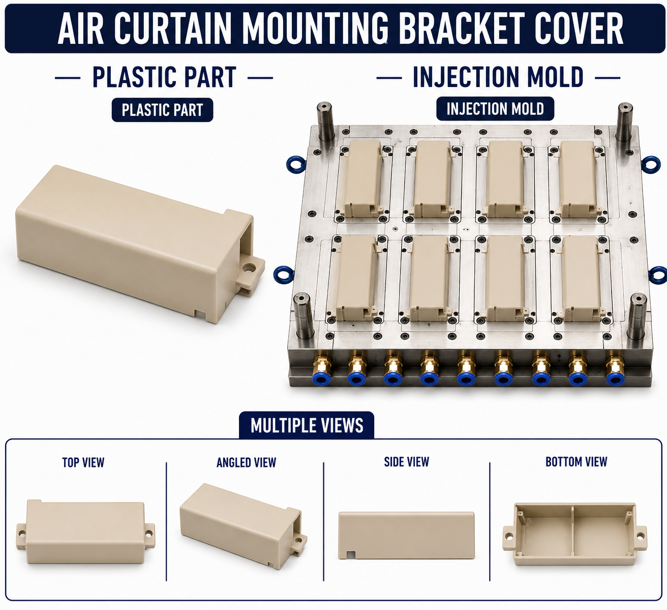 Air Curtain Plastic Mounting Bracket Cover Mould and Moulding Service